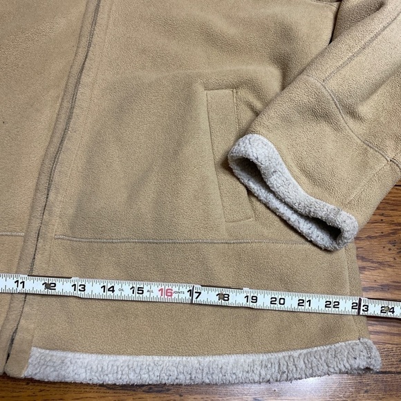 North Crest Classic Womens L 10-12 Lt Beige Zip Front Fleece Jacket. - Picture 9 of 11